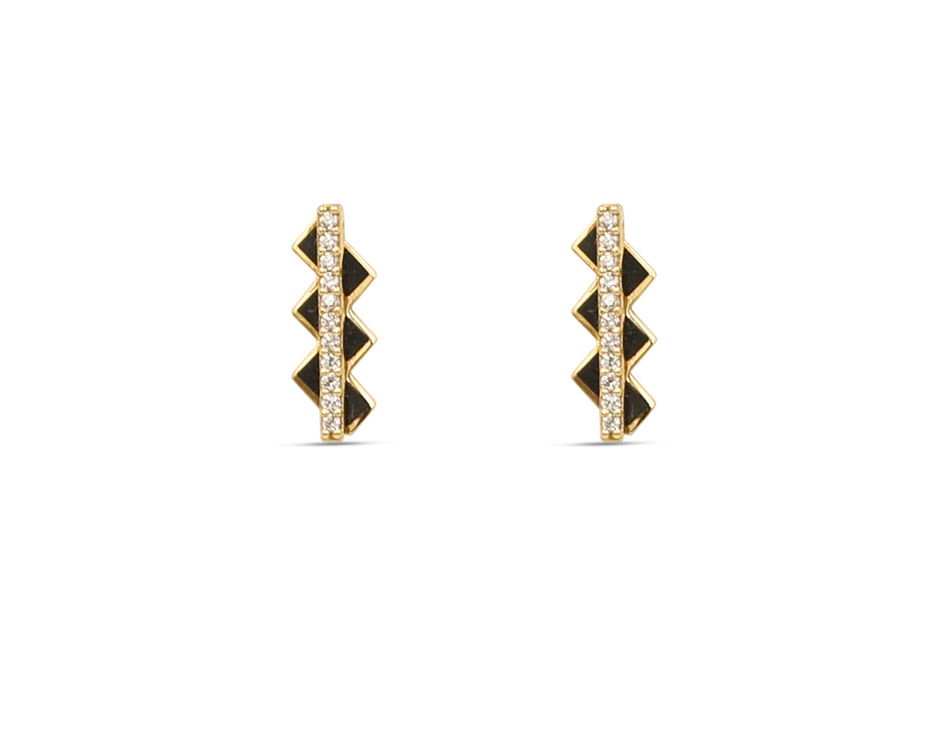 Luxury gold earrings with minimalist design