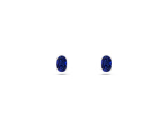 18K Gold Earring With Blue Sapphire Gemstone