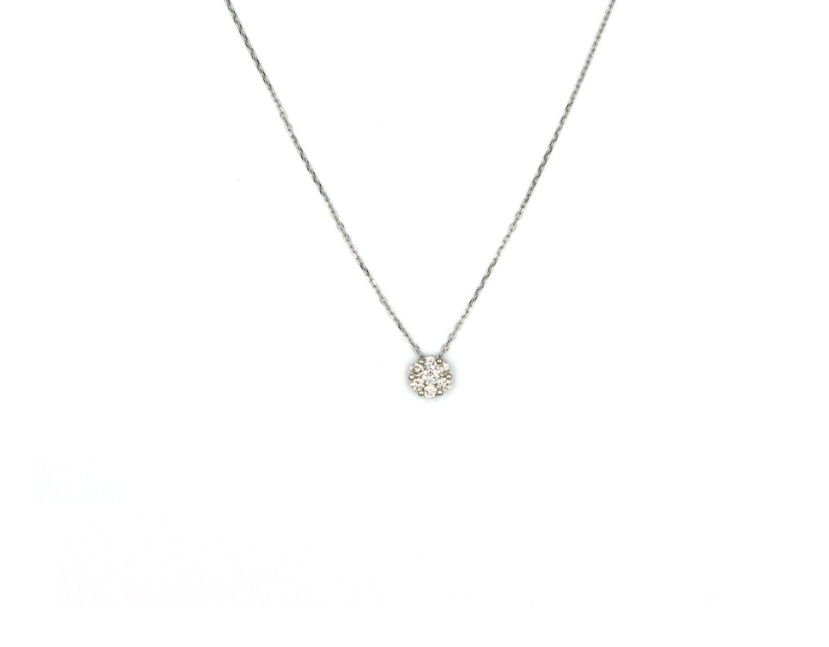 18K White Gold Necklace With Diamonds