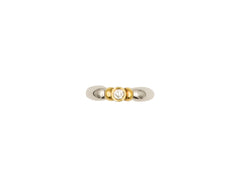 18K White gold and yellow gold mixed color Ring With Diamond HN04839