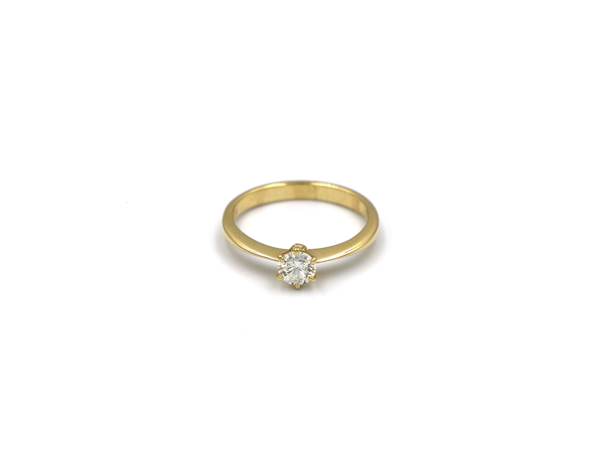 18K Gold Ring With half carat Diamond LMR06145