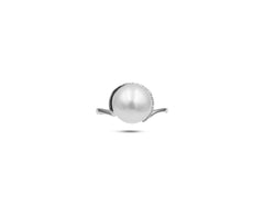 18K White Gold Ring With South Sea Pearl And Diamonds LMR06227