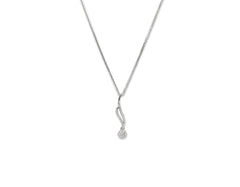 18K White Gold Necklace With Diamonds LMR06491