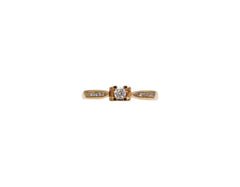 18K Rose Gold Engagement Ring With Diamond LMR06967