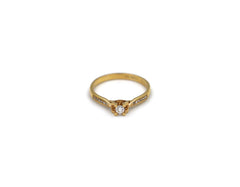 18K Rose Gold Engagement Ring With Diamond LMR06967