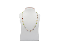 18K Gold Multicolor Gemstone Necklace  M24500