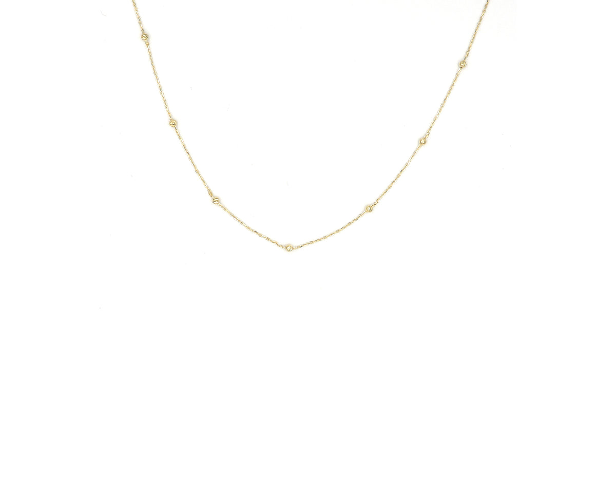 18K Gold Bowl Design Necklace N00480