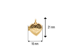 18K Gold Heart Openable Pendant BG20005938/P01027