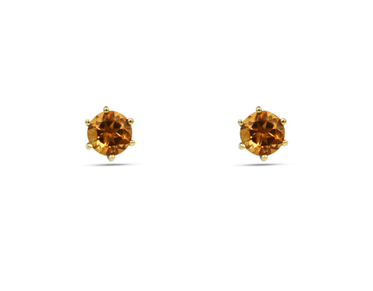 18K Gold Earring With Citrine Gemstone GP00115