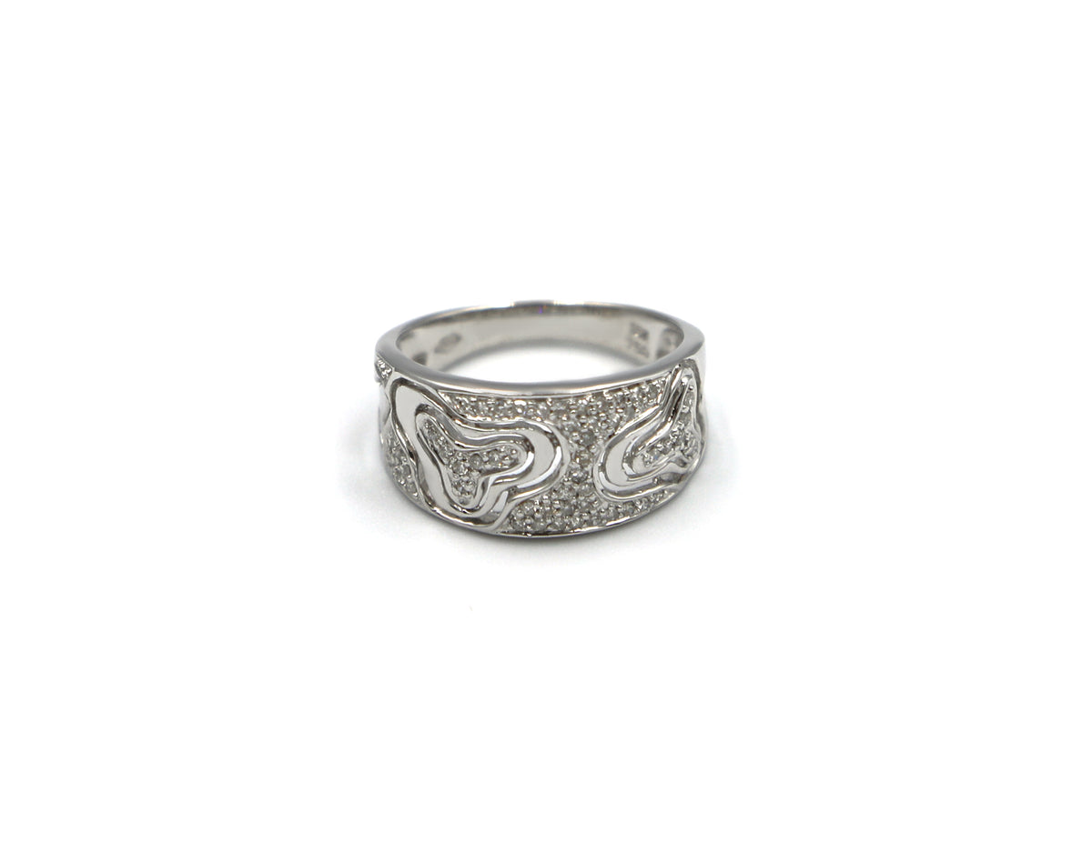 18K White Gold Ring With Diamond HN356317