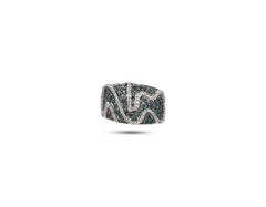 18K White Gold Ring With Diamonds HN385101