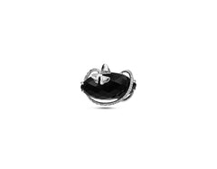 18K White Gold Ring With Diamonds and Black onyx HN440736