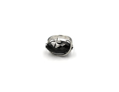 18K White Gold Ring With Diamonds and Black onyx HN440736