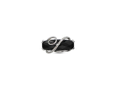 18K White Gold Ring With black onyx Diamonds HN454276