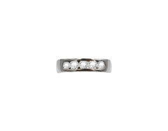 18K White Gold Ring With Half eternity Diamond LMR01360