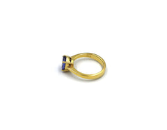 18K Gold Ring With Oval Tanzanite Gemstone LMR02429