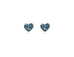 18K Gold Earring With Blue topaz Gemstone LMR03738