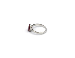 18K White Gold Ring With Ruby Gemstone LMR05128