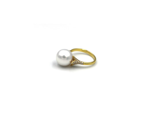 18K Gold With South Sea pearl And Diamonds LMR05832