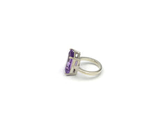 Italian Silver ring With Amethyst Gemstone LMR07589