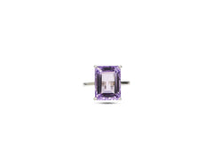 Italian Silver ring With Amethyst Gemstone LMR07589