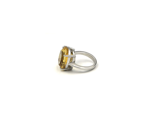 Silver Ring With Citrine Gemstone LMR07593