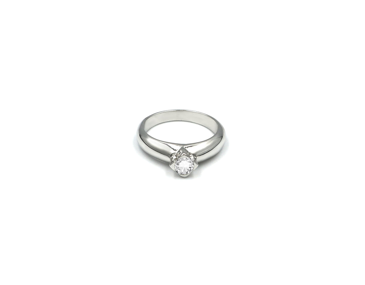 18K White Gold engagement  Ring With Diamond LMR00971