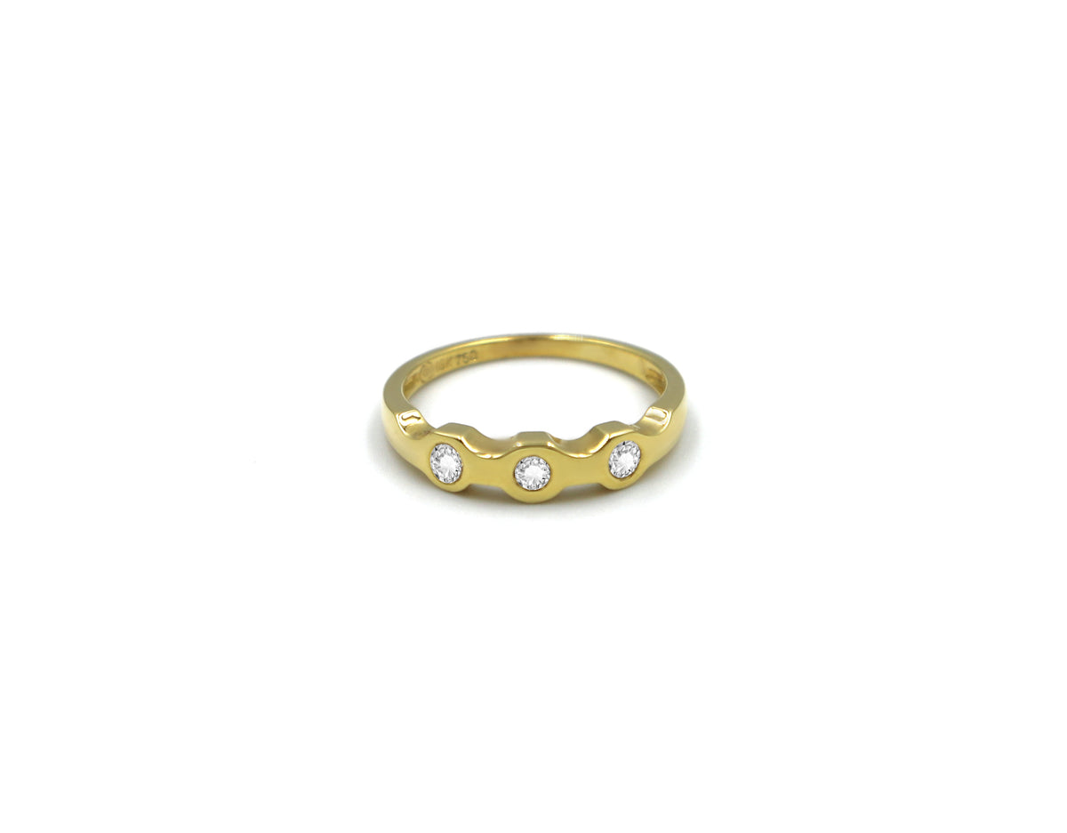 18K Gold Ring With Diamond NL04470