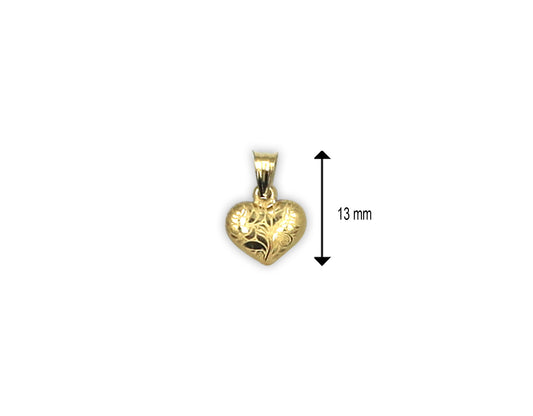 18K Gold Heart Pendant BG20005931/P01020