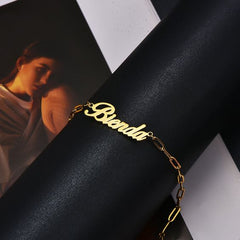 Personalize Gold Name Bracelet