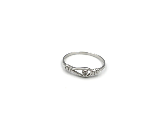 18K White Gold Ring With Diamond SK01168