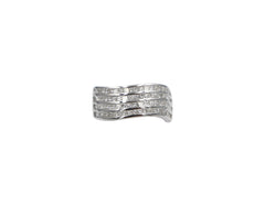 18K White Gold Ring With Four row of Diamond SK05965