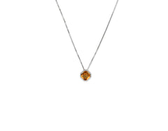 18K White Gold Necklace With Citrine Gemstone SP00527