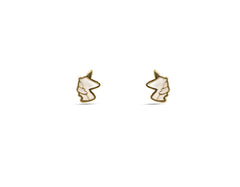 18K Mini Mother of Pearl Unicorn Earring SP 05/30