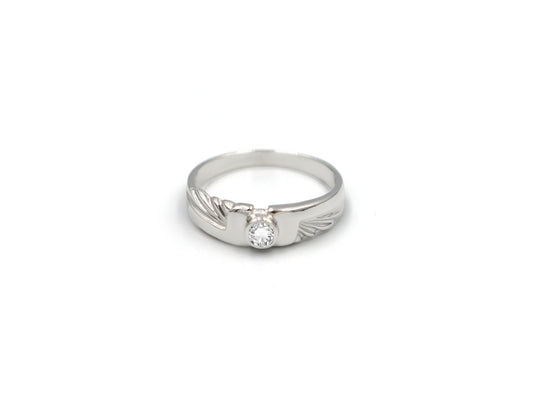 18K White Gold Ring With Diamond ST00097