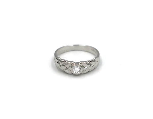 18KWhite Gold Ring With Diamond ST01860