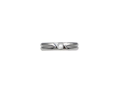 18K White Gold Ring With Single Diamond ST02687