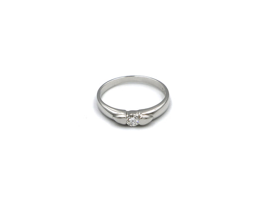 18K White Gold Ring With Diamond ST02691